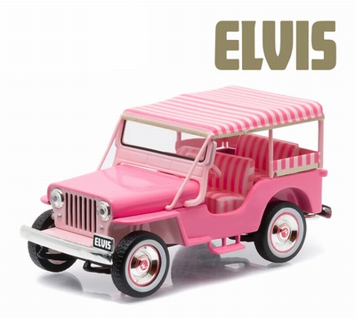 Greenlight 1:43 Jeep Surrey CJ3B 1960 Elvis Presley pink