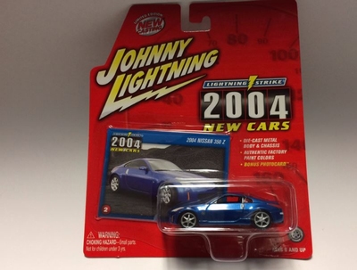 Johnny Lightning 1:64 Nissan 350 Z 2004 blauw