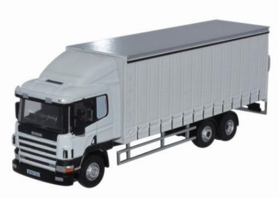 Oxford 1:76 Scania 94 3ass vrachtwagen wit diecast