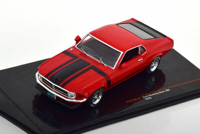 IXO 1:43 Ford Mustang Boss 302 1978 rood zwart