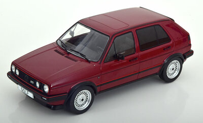 MCG 1:18 Volkswagen Golf II GTI, donkerrood metallic 1984