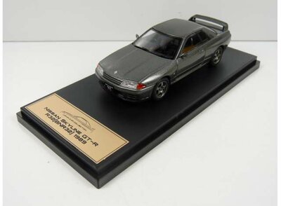 Atlas 1:43 Nissan Skyline GT-R R32 ( BNR32) 1989 grijs in vitrine, Japan Collection