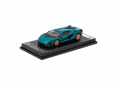 Poster Cars 1:64 Lamborghini Sian FKP37 Blu Uranus, Hypercar League Collection No.8