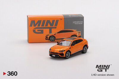 Mini GT 1:64 Lamborghini Urus Arancio Borealis oranje LHD