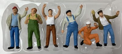 Preiser 1:50 Vrachtwagenchauffeurs figuren , set 6 figuren