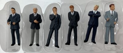 Preiser 1:50 Zakenlieden figuren , set 6 figuren