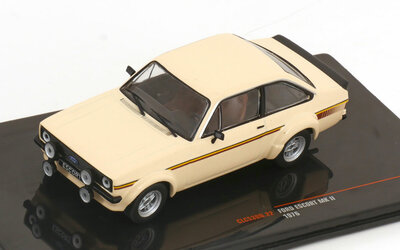 IXO 1:43 Ford Escort MK II, beige, 1976, in vitrine