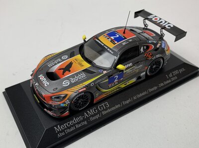 Minichamps 1:43  Mercedes Benz AMG GT3 , No2 Haupt / Bleekemoelen / Engel / Al Qubaisi / Dontje - 24H Dubai 2016