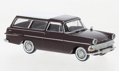 Brekina 1:87 Opel P2 Caravan donkerrood