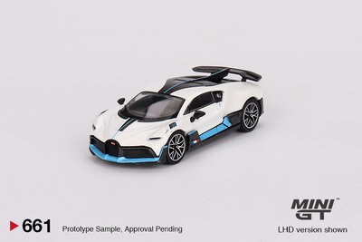 Mini GT 1:64 Bugatti Divo, white LHD