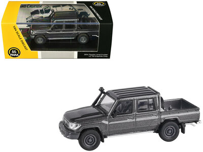 Para 64 1:64 Toyota Land Cruiser LC 79 Pickup Truck Graphite Gray Metallic 2014 LHD