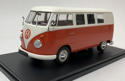 Atlas 1:24 Volkswagen Combi T1 1960 rood wit in blisterverpakking