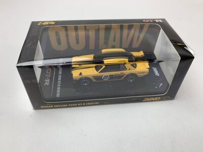 Inno Models 1:64 Nissan Skyline 2000 GT-R (KPGC10) no 23 Yellow with Black Stripes 