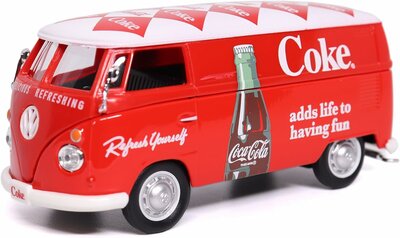 Motor City 1:43 Volkswagen Cargo Van 1962 Coca Cola rood/ wit