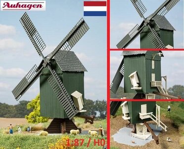 Auhagen 1:87 Bouwpakket Windmolen Nederlands voorbeeld (speciale editie met Nederlandse beschrijving) excl. motor voor aandrijving