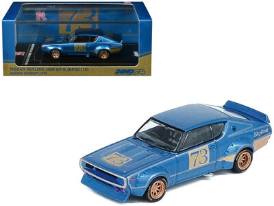 Inno Models 1:64 Nissan Skyline 2000 GT-R (KPGC110) RHD no73 Blue Metallic 