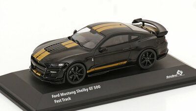 Solido 1:43 Ford Mustang Shelby GT 350 Fast Track 2020 zwart goud