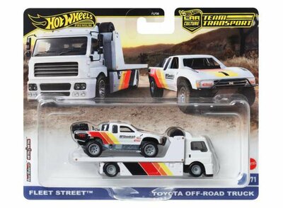 Hotwheels 1:64 Toyota off-road pick-up Truck & Fleet Street Truck BFGoodrich*, Team Transport no 71