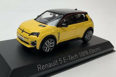 Norev 1:43 Renault 5 E-Tech 100% Electric 2024 Pop Yellow & Black