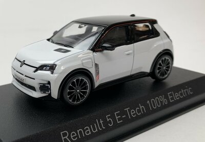 Norev 1:43 Renault 5 E-Tech 100% Electric 2024 wit met zwart dak