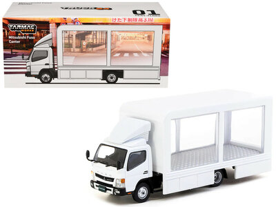 Tarmac 1:64 Mitsubishi Fuso Canter Mobile Display Truck RHD wit