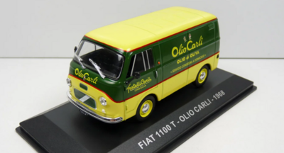 Atlas 1:43 Fiat 1100 T - Olio Carli 1968 groen / geel