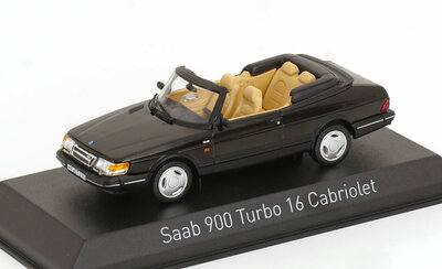 Norev 1:43 Saab 900 Turbo Convertible 1992 Black