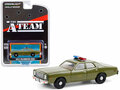 Greenlight 1:64 Plymouth Fury 1977, U.S. Army Police green *Hollywood Special Edition The A-Team 1983-87 TV Series* 