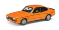 Vanguards 1:43 Ford Capri Mk2 X-Pack, Signal Orange 1977, RHD - Verwacht zomer 2024