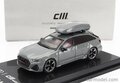 CM Models 1:64 Audi RS6 Avant C8 SW Station Wagon 2021 grijs met dakkoffer