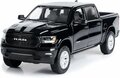 Motor Max 1:24 Dodge RAM 1500 Crew Laramie Cab 2019 zwart met zilver strp