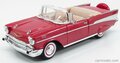 Lucky Diecast 1:18 Chevrolet Bel Air Convertible rood wit 1957