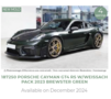 Norev 1:18 Porsche Cayman GT4 RS w/Weissach Pack 2023 Brewster Green . Verwacht 12-2024