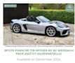 Norev 1:18 Porsche 718 Spyder RS w/ Weissach Pack 2023 GT-Silvermetallic  . Verwacht 12-2024