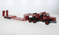 IXO 1:43 Berliet TB 015 M3 6X4 Low-bed trailer rood, Verwacht