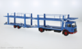 IXO 1:43 MAN Autotransporter met aanhanger 1970 blauw, Verwacht