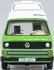 Oxford 1:76 Volkswagen T25 Wesfalia Camper groen wit_