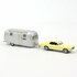 Norev 1:43 Ford Mustang 1968 Light Yellow and Air stream Caravan Jet-car_