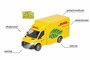 Majorette Mercedes Benz Sprinter DHL met licht en geluid, lenge ca. 12,5 cm_