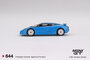 Mini GT 1:64 Bugatti EB 110 GT, blue bugatti_