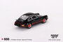 Mini GT 1:64 Porsche 911 Carrera RS 2.7 Black with Red Livery, LHD_