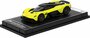 Poster Cars 1:64 Aston Martin Valkyrie Lime Essence Hypercar League Collection No.12 in vitrine_