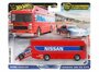 Hotwheels 1:64 Nissan 300 ZX GTS & Euro Hauler Truck 1994 rood, Team Transport no 73_