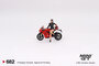 Mini GT 1:64 Ducati Panigale V4 S with Ducati Girl rood/ zwart_