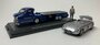 Schuco 1:43 Mercedes Benz Renn Transporter Blaue Wunder + Mercedes Benz 300 SLR & figuur_