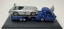 Schuco 1:43 Mercedes Benz Renn Transporter Blaue Wunder + Mercedes Benz 300 SLR & figuur_