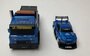 Maisto 1:64 JDM flatbed met Nissan SKYLINE GT-R (R34) Liberty Walk - Muscle Transport model no 14 blauw_