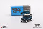 Mini GT 1:64 Land Rover Defender 90 County Wagon Stratos Blue LHD_