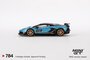 Mini GT 1:64 Lamborghini Aventador SVJ 63  Blu Aegir , LHD ( foto's zijn van RHD)_