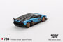 Mini GT 1:64 Lamborghini Aventador SVJ 63  Blu Aegir , LHD ( foto's zijn van RHD)_